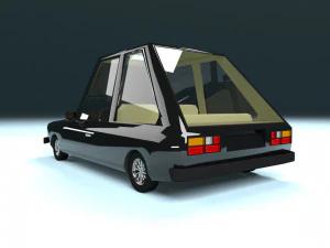 low poly cartoon car low-poly 3D Model