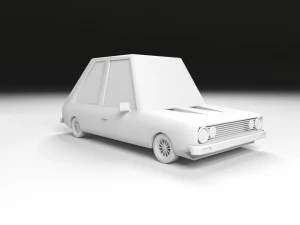 low poly cartoon car low-poly 3D Model