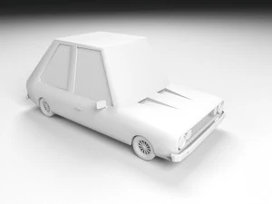 low poly cartoon car low-poly 3D Model
