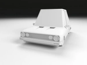 low poly cartoon car low-poly 3D Model