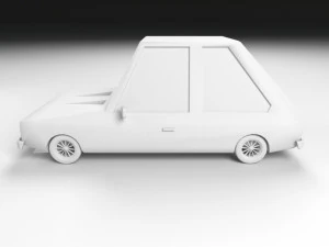 low poly cartoon car low-poly 3D Model
