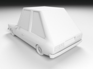 low poly cartoon car low-poly Model 3D