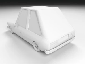 low poly cartoon car low-poly 3D Model
