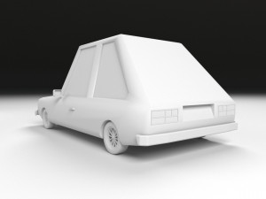 low poly cartoon car low-poly Model 3D