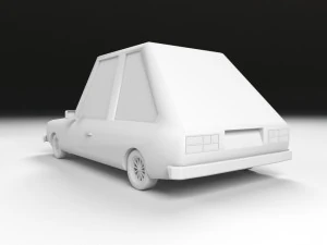 low poly cartoon car low-poly 3D Model