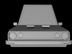 low poly cartoon car low-poly Model 3D