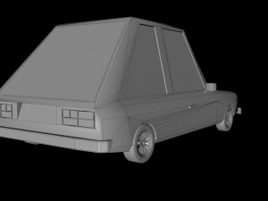 low poly cartoon car low-poly Model 3D