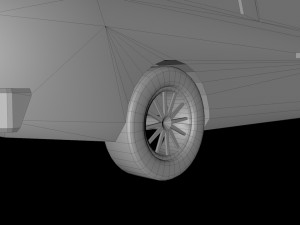 low poly cartoon car low-poly Model 3D