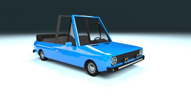low poly cartoon car low-poly Model 3D .c4d .max .obj .3ds .fbx .stl .blend 