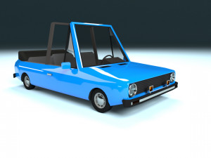 low poly cartoon car low-poly 3D Model