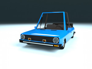 low poly cartoon car low-poly Model 3D