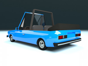 low poly cartoon car low-poly Model 3D