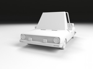 low poly cartoon car low-poly Model 3D