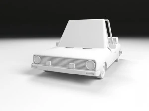 low poly cartoon car low-poly 3D Model