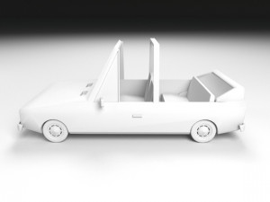 low poly cartoon car low-poly Model 3D