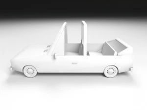 low poly cartoon car low-poly 3D Model
