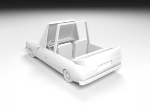 low poly cartoon car low-poly Model 3D