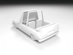low poly cartoon car low-poly 3D Model