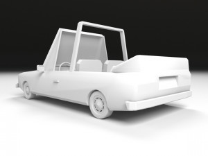 low poly cartoon car low-poly Model 3D