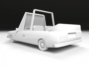 low poly cartoon car low-poly 3D Model
