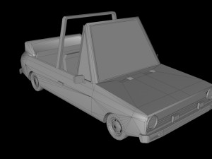 low poly cartoon car low-poly Model 3D