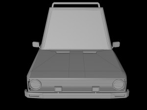 low poly cartoon car low-poly Model 3D