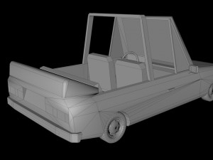 low poly cartoon car low-poly Model 3D