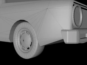 low poly cartoon car low-poly 3D Model