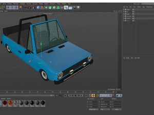 low poly cartoon car low-poly 3D Model