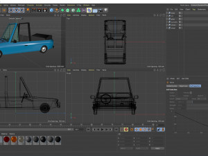 low poly cartoon car low-poly Model 3D
