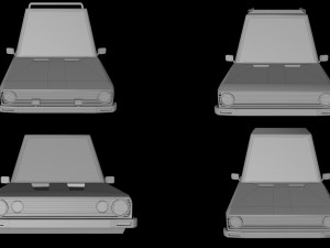 low poly cartoon car low-poly 3D Model