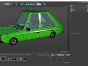 low poly cartoon car low-poly 3D Model