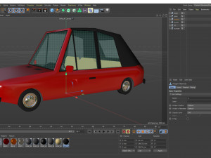 low poly cartoon car low-poly 3D Model
