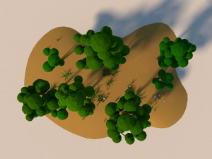 low poly cartoon trees and plants low-poly Modelo 3D