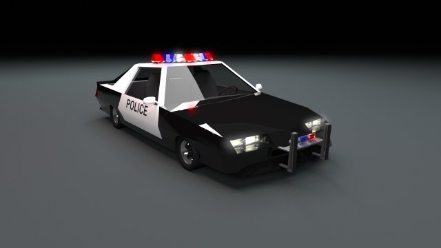 chevrolet camaro police low-poly Modello 3D .c4d .max .obj .3ds .fbx .stl .blend 
