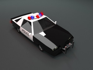 chevrolet camaro police low-poly Modello 3D
