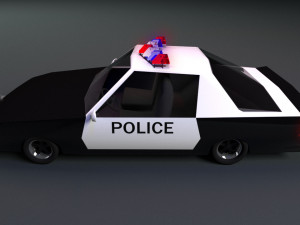 chevrolet camaro police low-poly Modello 3D