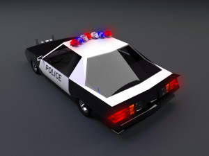 chevrolet camaro police low-poly Modello 3D