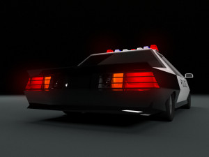 chevrolet camaro police low-poly Modello 3D