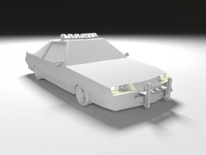 chevrolet camaro police low-poly Modello 3D