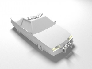chevrolet camaro police low-poly Modello 3D