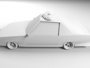 chevrolet camaro police low-poly Modello 3D