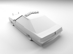 chevrolet camaro police low-poly Modello 3D