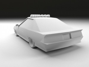 chevrolet camaro police low-poly Modello 3D