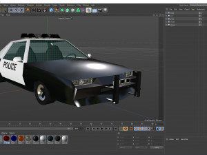 chevrolet camaro police low-poly Modello 3D