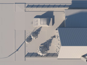 cartoon house with car low-poly 3D मॉडल