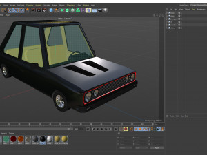cartoon house with car 3D Модель