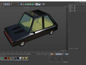 cartoon house with car 3D Модель