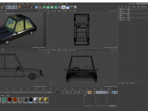 cartoon house with car 3D Модель