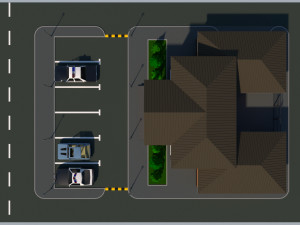 police station in cartoon style low-poly Modelo 3D